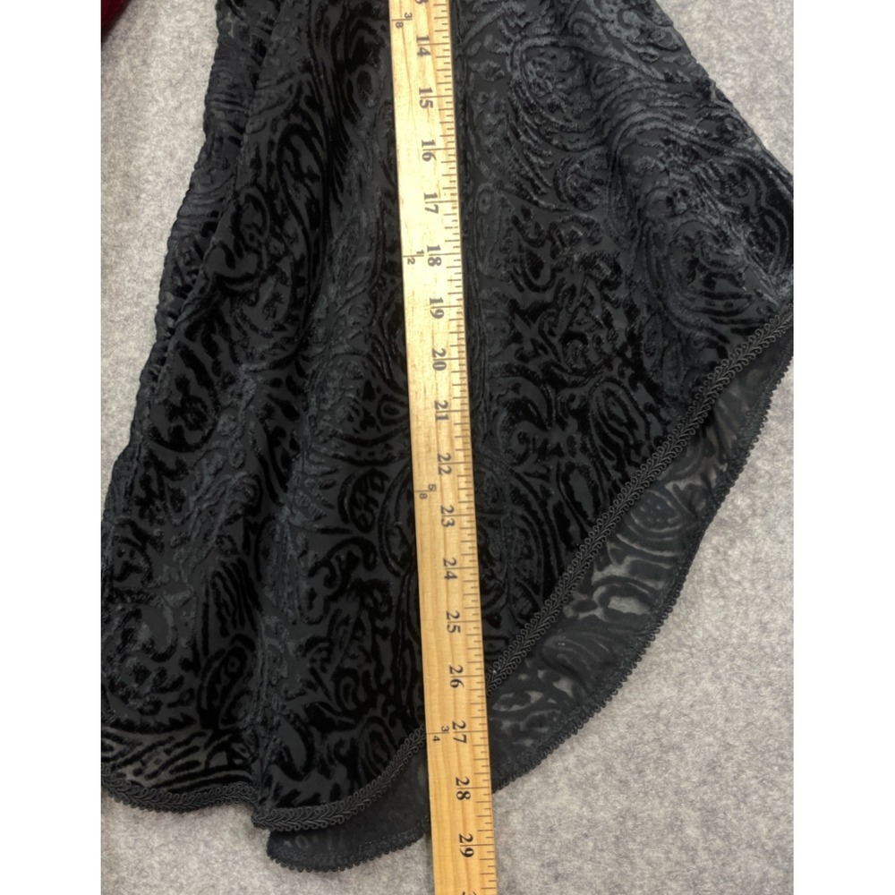 Vintage Lip Service Dress Red Black XL Velvet Gothic Renaissance Vampire - Picture 12 of 16